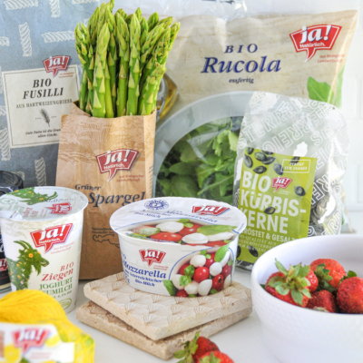 Nudelsalat Erdbeerblätter littlebee.at