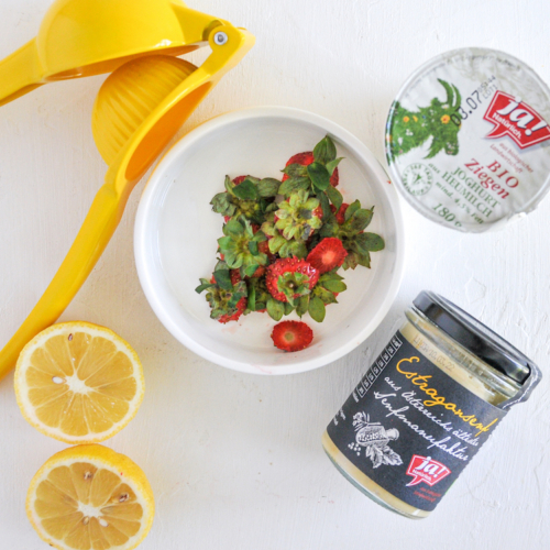 Nudelsalat Erdbeerblätter littlebee.at