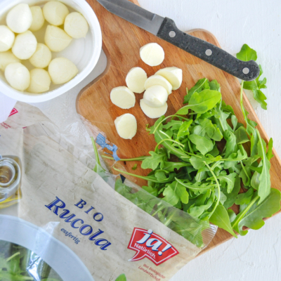 Nudelsalat Erdbeerblätter littlebee.at