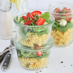 Nudelsalat Erdbeerblätter littlebee.at