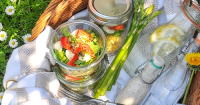 Nudelsalat Erdbeerblätter littlebee.at