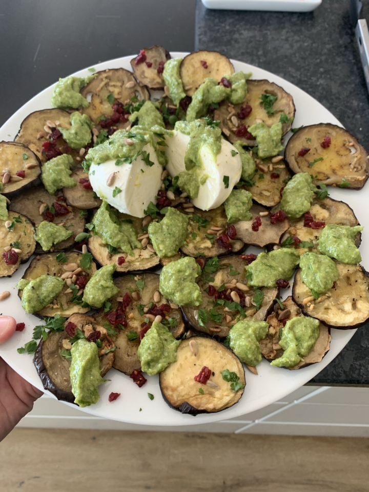 Reste-Rezept Melanzani-Carpaccio mit selbstgemachten Pesto