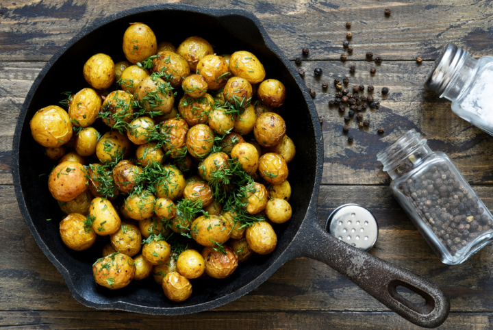 Schnelle Bio-Erdäpfel-Pfanne