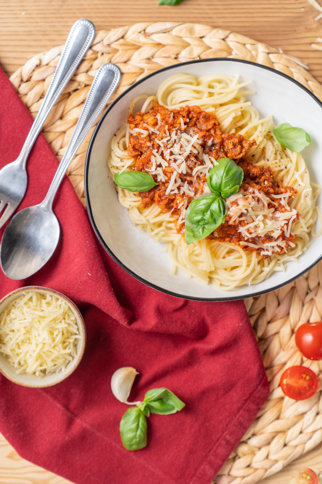 Spaghetti Bolognese vom Weidejungrind
