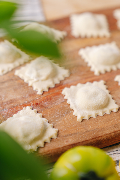 Ravioli aus Hartweizenmehl