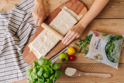 Ravioli aus Hartweizenmehl