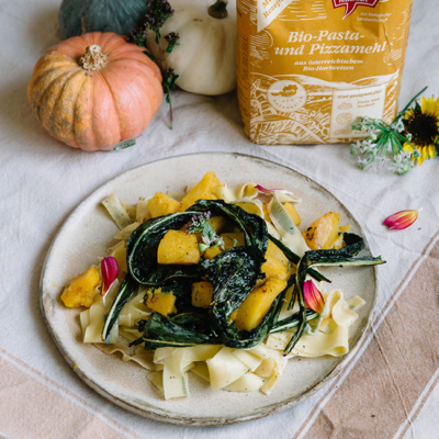 Bio-Pasta- und Pizzamehl Blüten-Pasta Kürbis