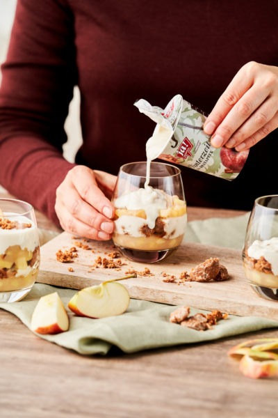 Winterzeit-Bio-Joghurts Bratapfel