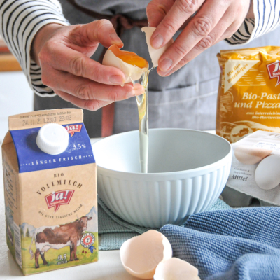 Spinatnockerl Schinken-Sauce littlebee.at