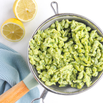 Spinatnockerl Schinken-Sauce littlebee.at