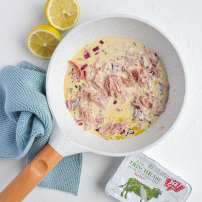 Spinatnockerl Schinken-Sauce littlebee.at