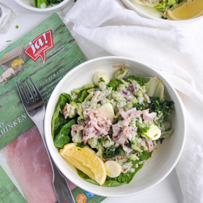 Spinatnockerl Schinken-Sauce littlebee.at