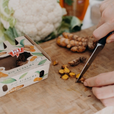 Pastamehl Tacos mit Kurkuma-Karfiol SchnabulaRasa