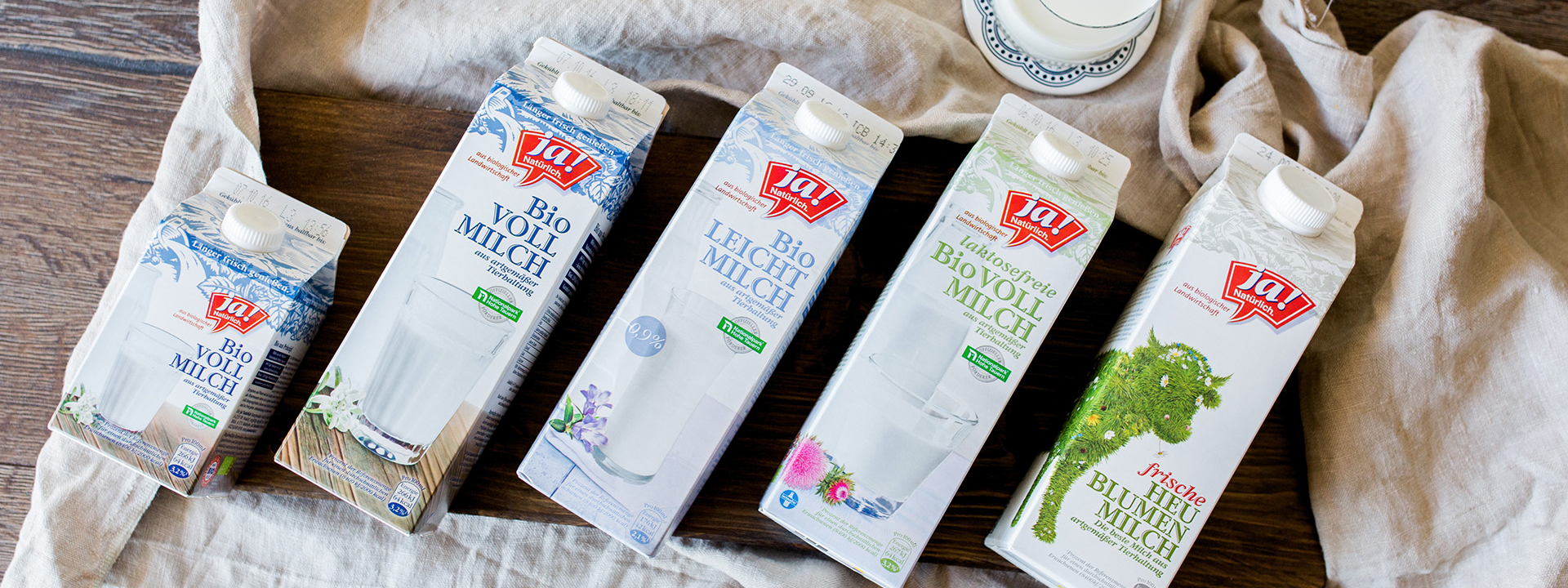 Ja! Natürlich Bio-Milchsorten.