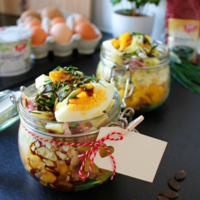 Bio-Erdäpfelkäs im Glas.